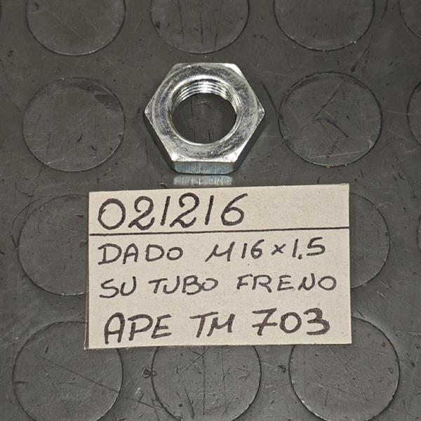 DADO M16X1.5 ESAGONALE BASSO