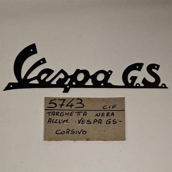 TARGHETTA ANT NERA VESPA GS  140MM