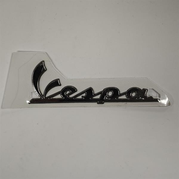 TARGHETTA FRONT ADESIVA RESINATA CROMATA 98MM