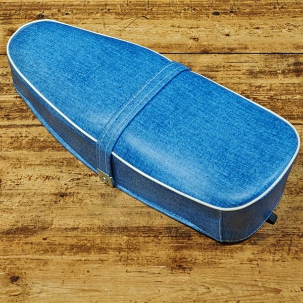 SELLA BIPOSTO JEANS BORDINO BIANCO VESPA 125 PRIMAVERA