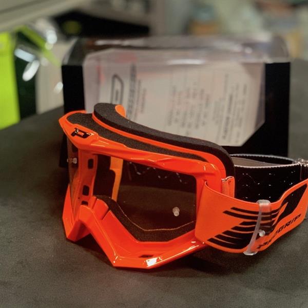 MASCHERA PROGRIP ORANGE FLUO LENTE CHIARA