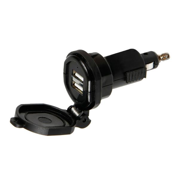 DOPPIA PRESA DIN USB RESISTENTE ALL'ACQUA