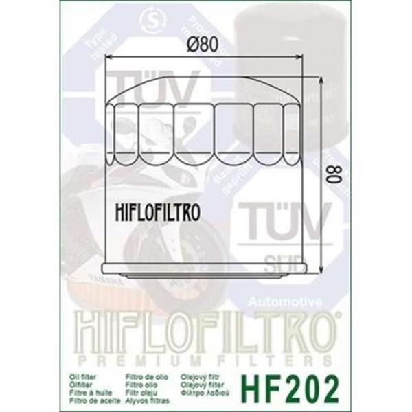 FILTRO OLIO HIFLO HONDA KAWASAKI HF202