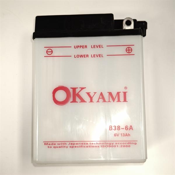 BATTERIA OKYAMI B38-6A NO ACIDO 6V 13AH
