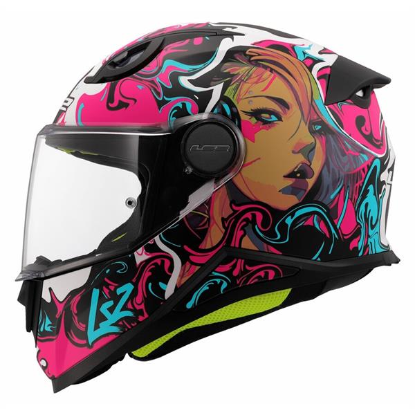 CASCO LS2 BIMBO FF812 KID CYBERG MATT PURPLE CYAN