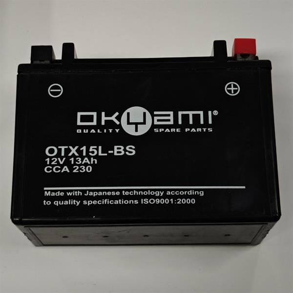 BATTERIA OKYAMI OTX15L-BS 12V 13AH