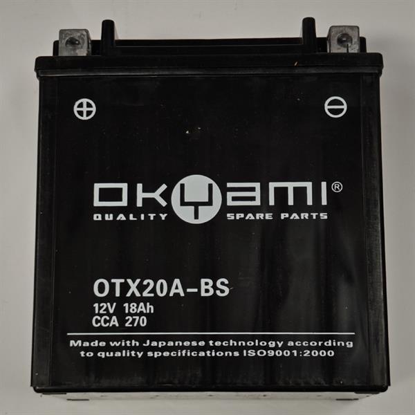 BATTERIA OKYAMI OTX20A-BS 12V 18AH