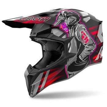 CASCO AIROH WRAAAP CYBER RED MATT