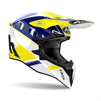 CASCO AIROH WRAAAP FEEL YELLOW/BLUE GLOSS