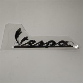TARGHETTA FRONT ADESIVA RESINATA CROMATA 98MM