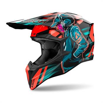 CASCO AIROH WRAAAP CYBER ORANGE GLOSS