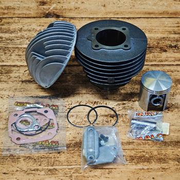KIT GRUPPO TERMICO MALOSSI DIAM 57.5 ( 132CC) IN GHISA  + CVF PER 125 PRIMAVERA / ET3