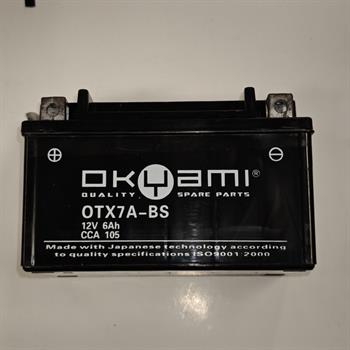 BATTERIA OKYAMI OTX7A-BS 12V 6AH
