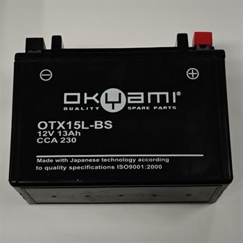 BATTERIA OKYAMI OTX15L-BS 12V 13AH